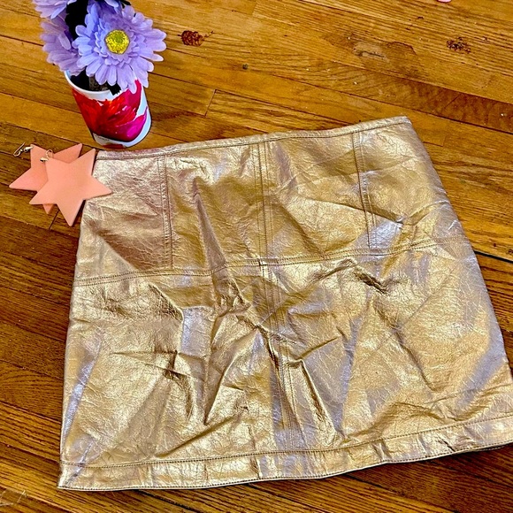 For Love and Lemons Luna Metallic Skirt (S) - Picture 3 of 12